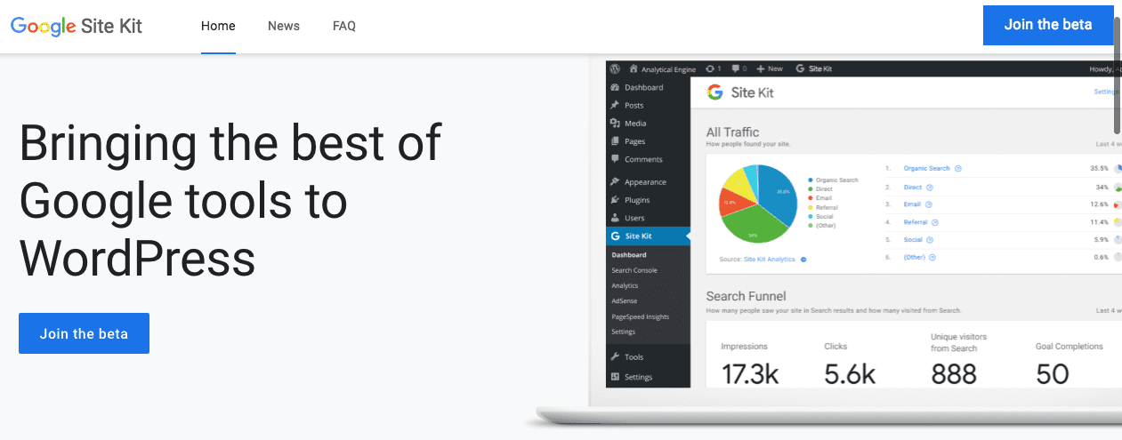 Google Site Kit pour WordPress